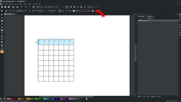 Calendar in Xara - Step 2