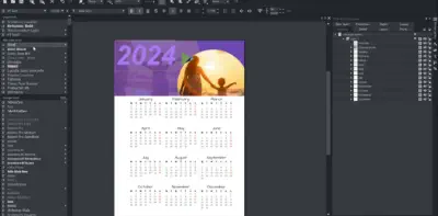 Calendar in Xara - Step 2